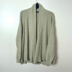 Cyrus Open-Front Ribbed Knit Cardigan Sweater – Size XL